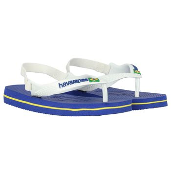 Blue Logo Flip Flops