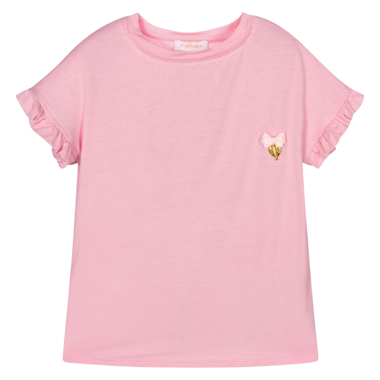 Girls Pink Sequin Wings T-Shirt, 2, hi-res