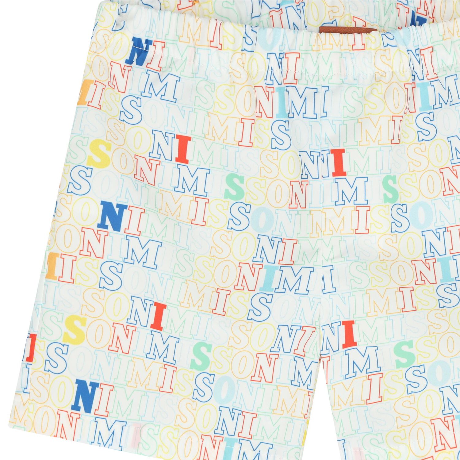 Younger Boys White Logo Swim Shorts, 1, hi-res