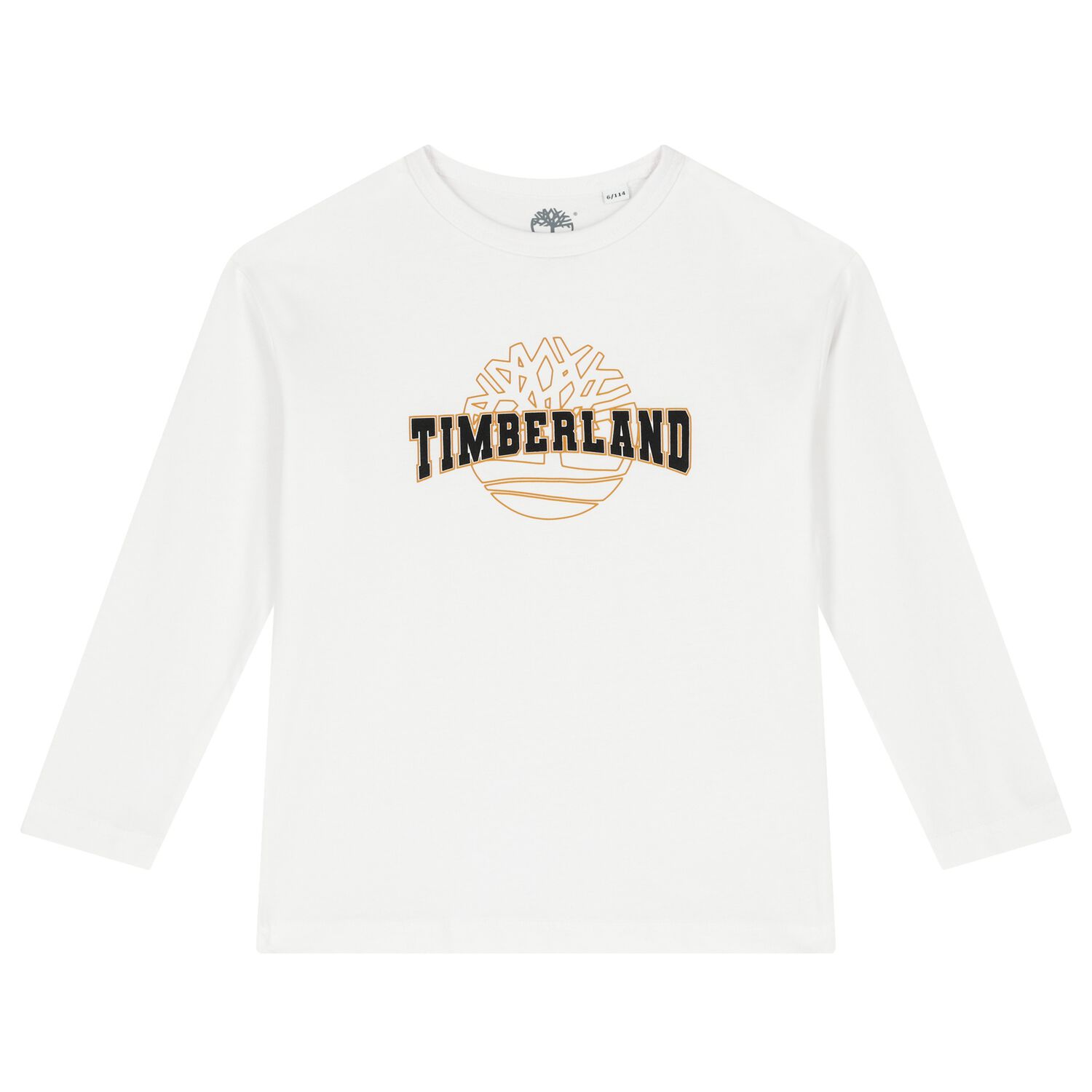 Boys White Logo Long Sleeve Top, 2, hi-res image number null