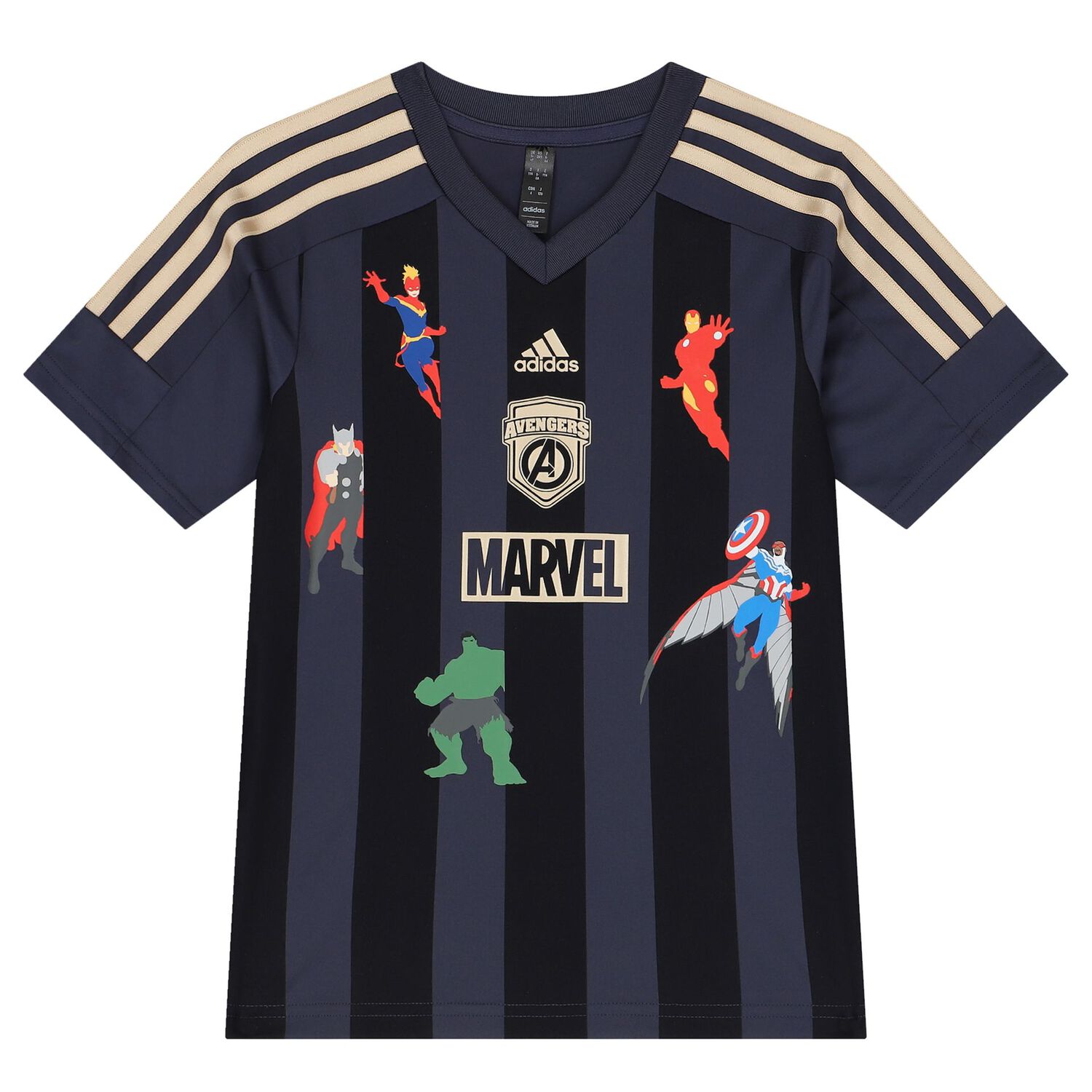 Navy Blue & Red Marvel Logo Shorts Set, 1, hi-res