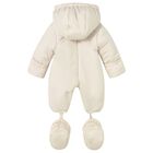Ivory Embroidered Baby Snowsuit, 2, hi-res