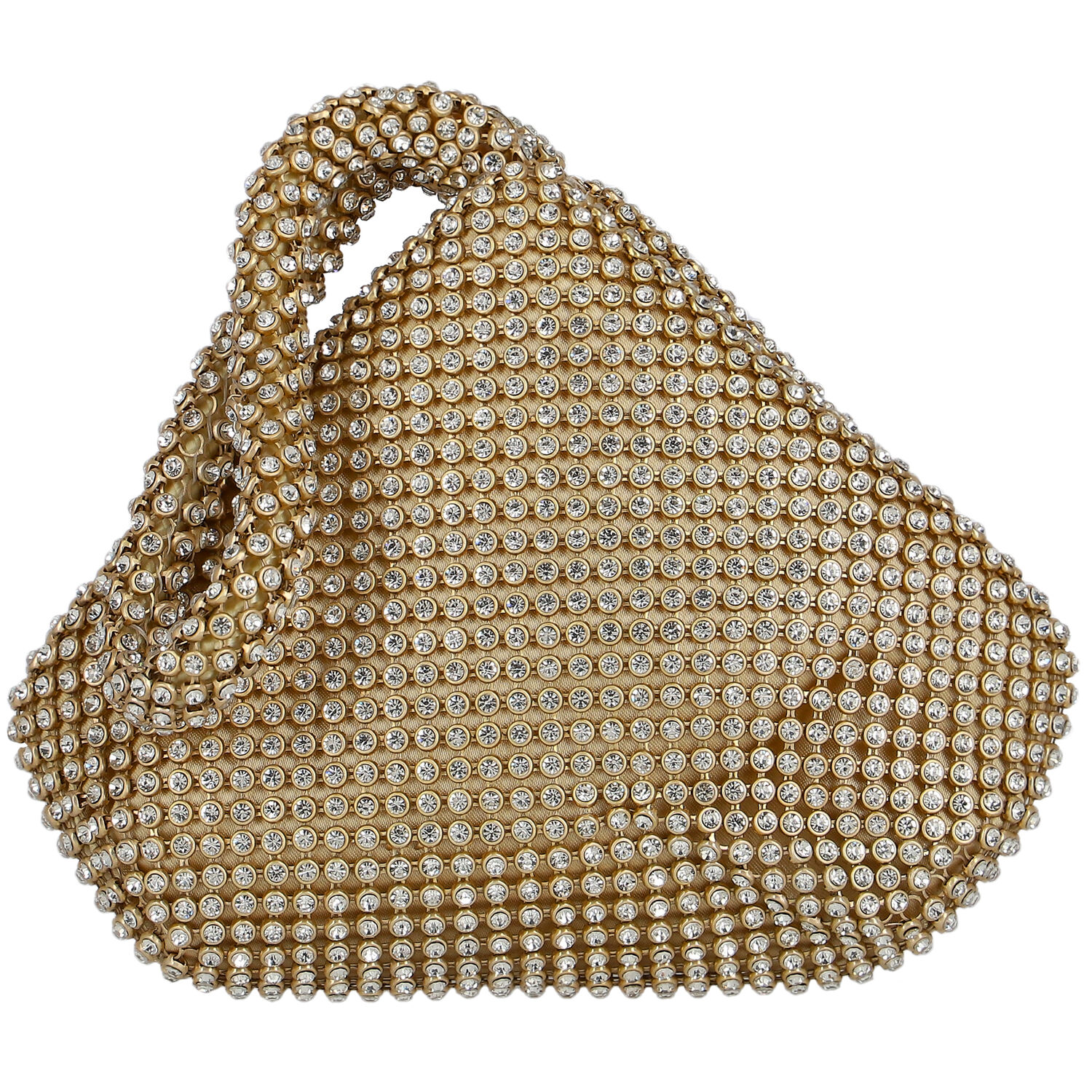 Gold Embellished Rhinestones Bag, 2, hi-res