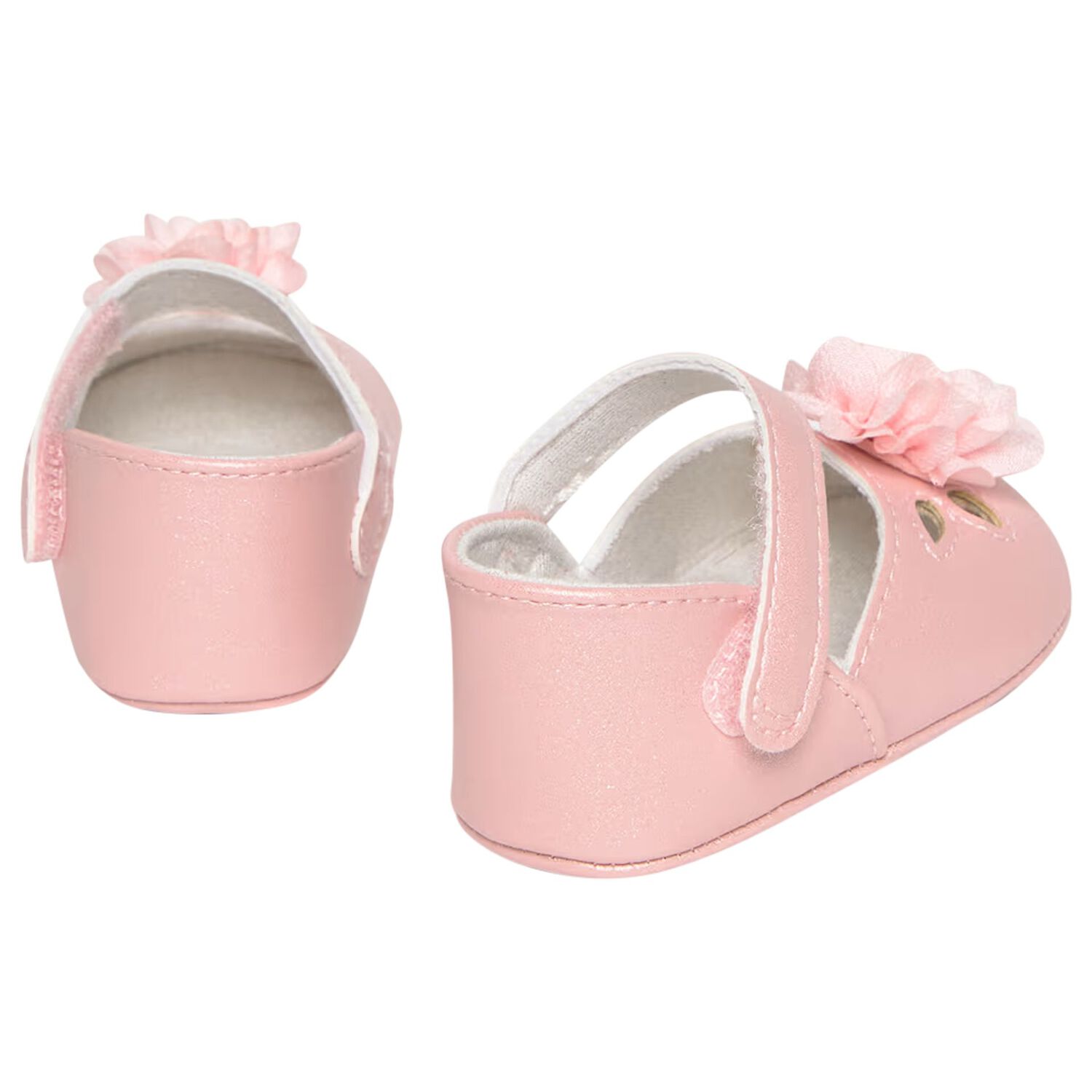 Baby Girls Pink Flower Pre Walker Shoes, 3, hi-res