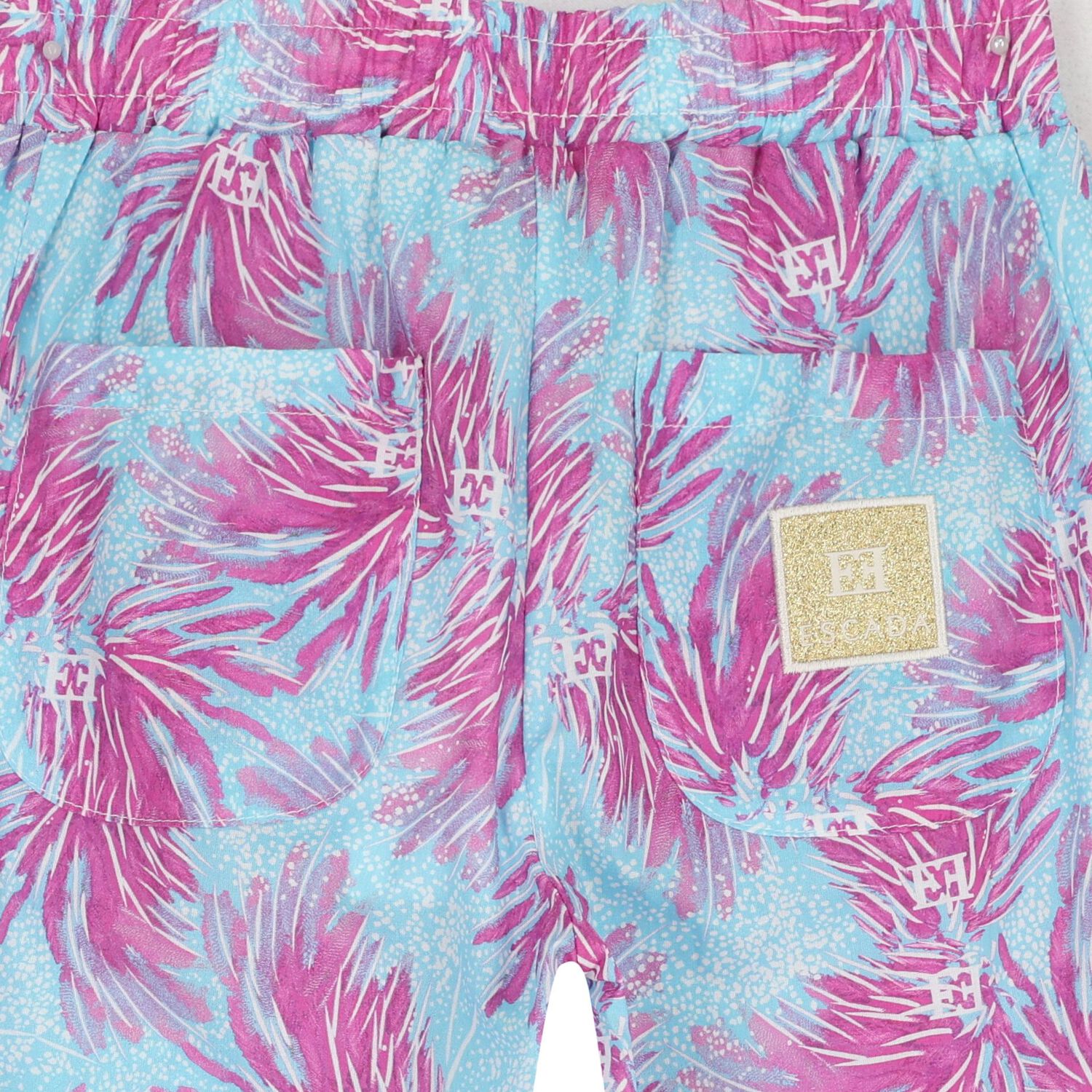 Girls Blue & Pink Logo Trousers, 1, hi-res