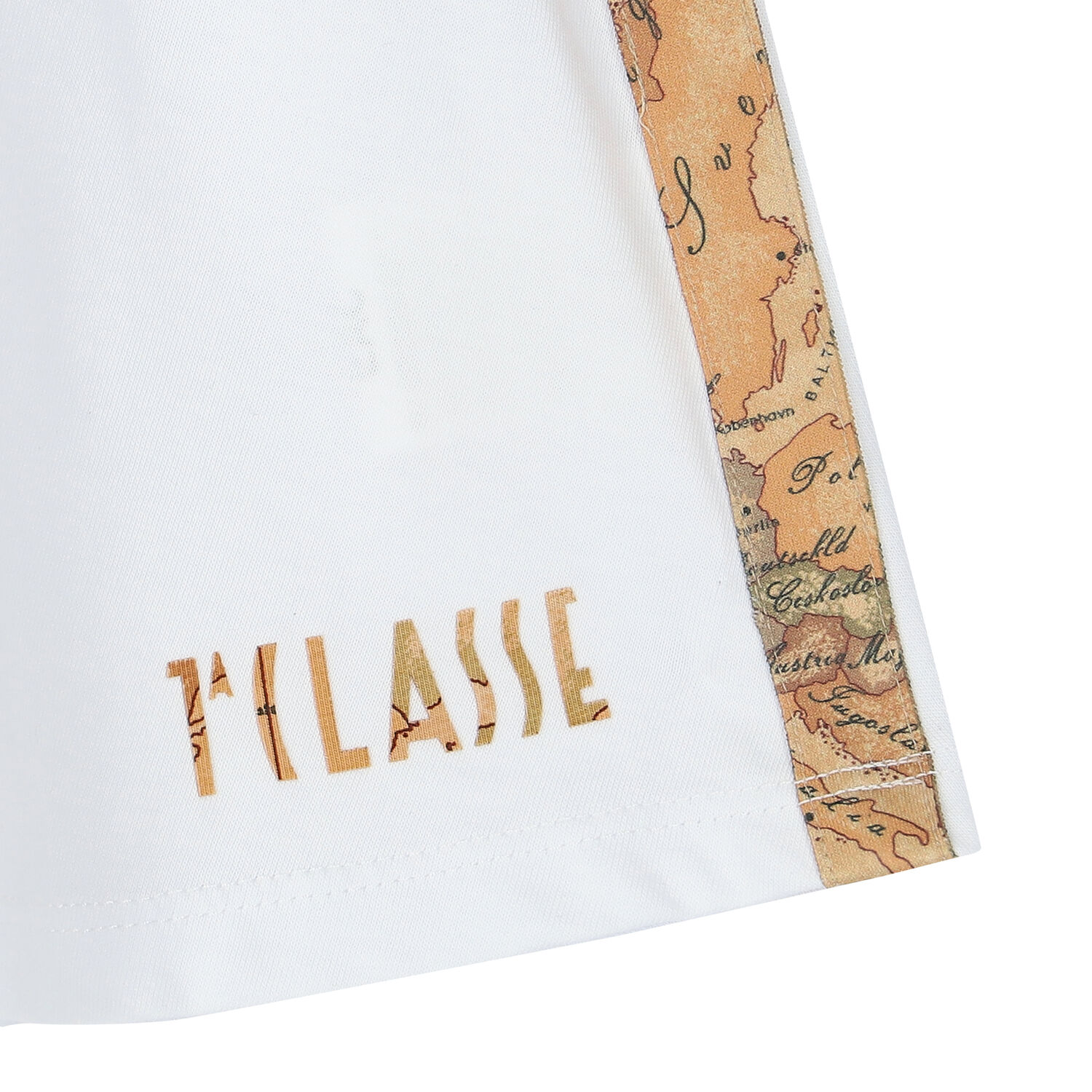 Girls White Geo Map Skirt, 1, hi-res