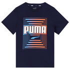 Boys Navy Logo T-Shirt, 2, hi-res