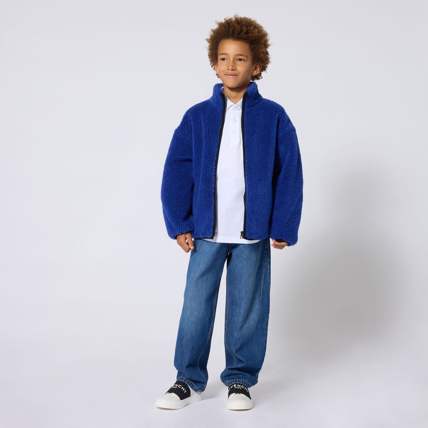 Boys Blue Logo Denim Jeans, 1, hi-res