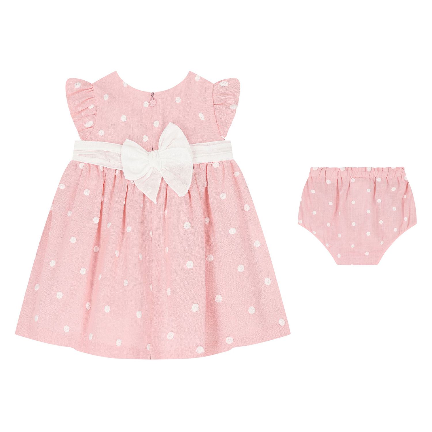 Baby Girls Pink & Ivory Dress Set, 1, hi-res