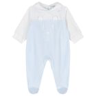 Baby Boys White & Blue Teddy Bear Babygrow Gift Set, 2, hi-res