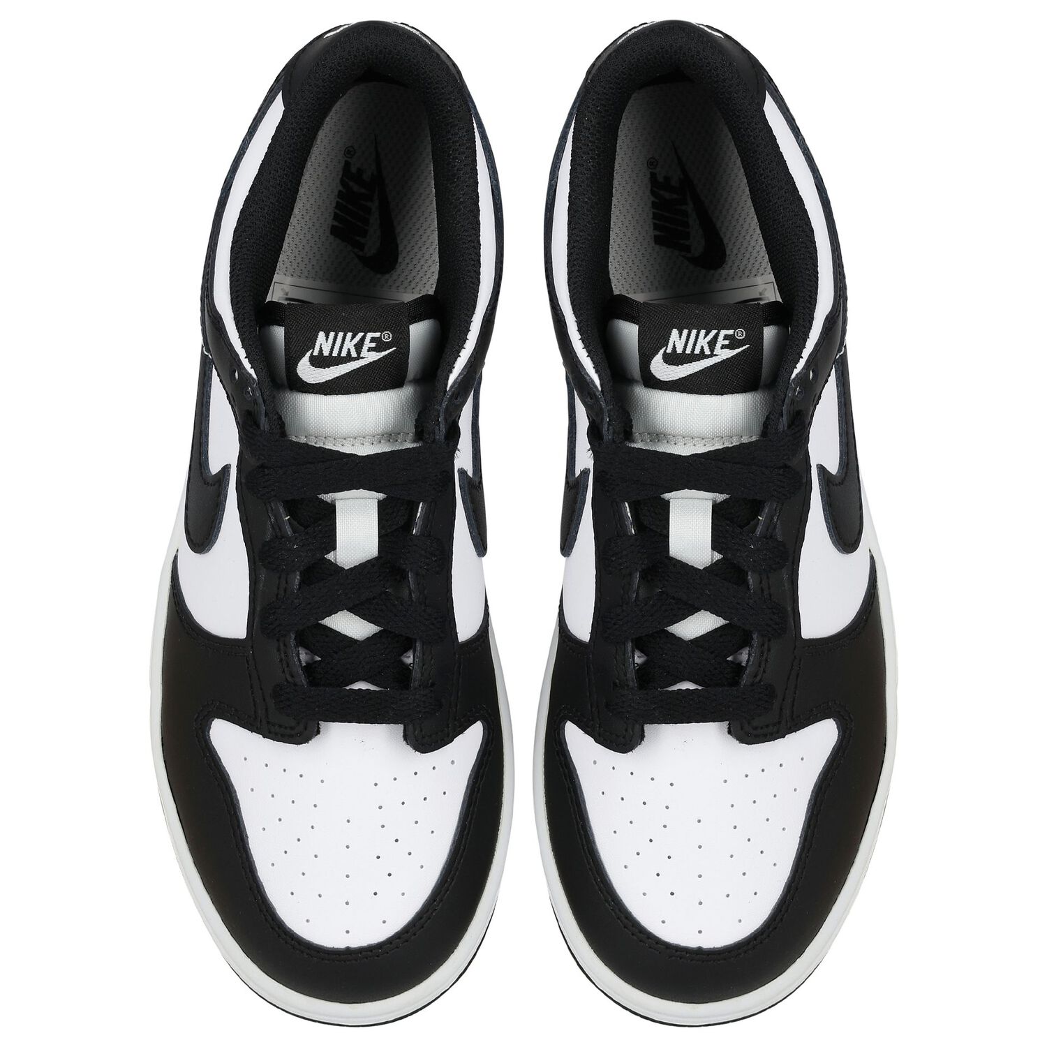 White & Black Retro Dunk Low Trainers, 1, hi-res