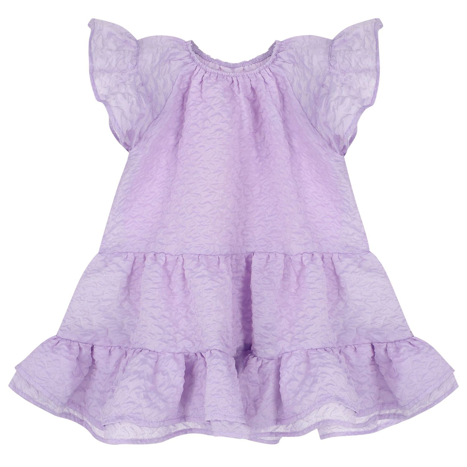 Girls Lilac Tiered Dress, 1, hi-res image number null