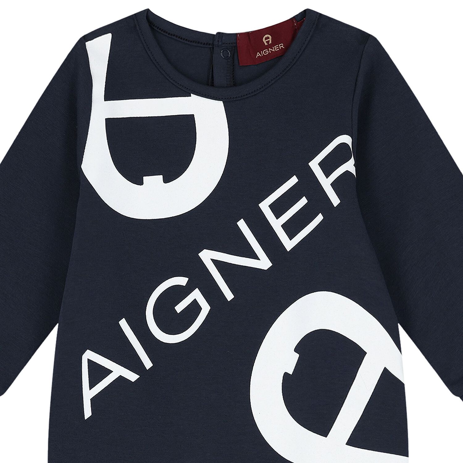 Baby Boys Navy Blue Logo Babygrow, 3, hi-res image number null