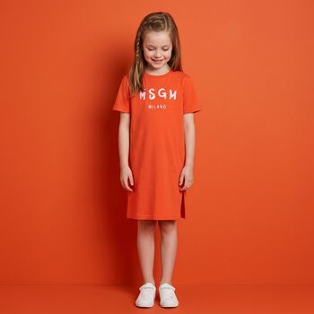Girls Red Logo Dress