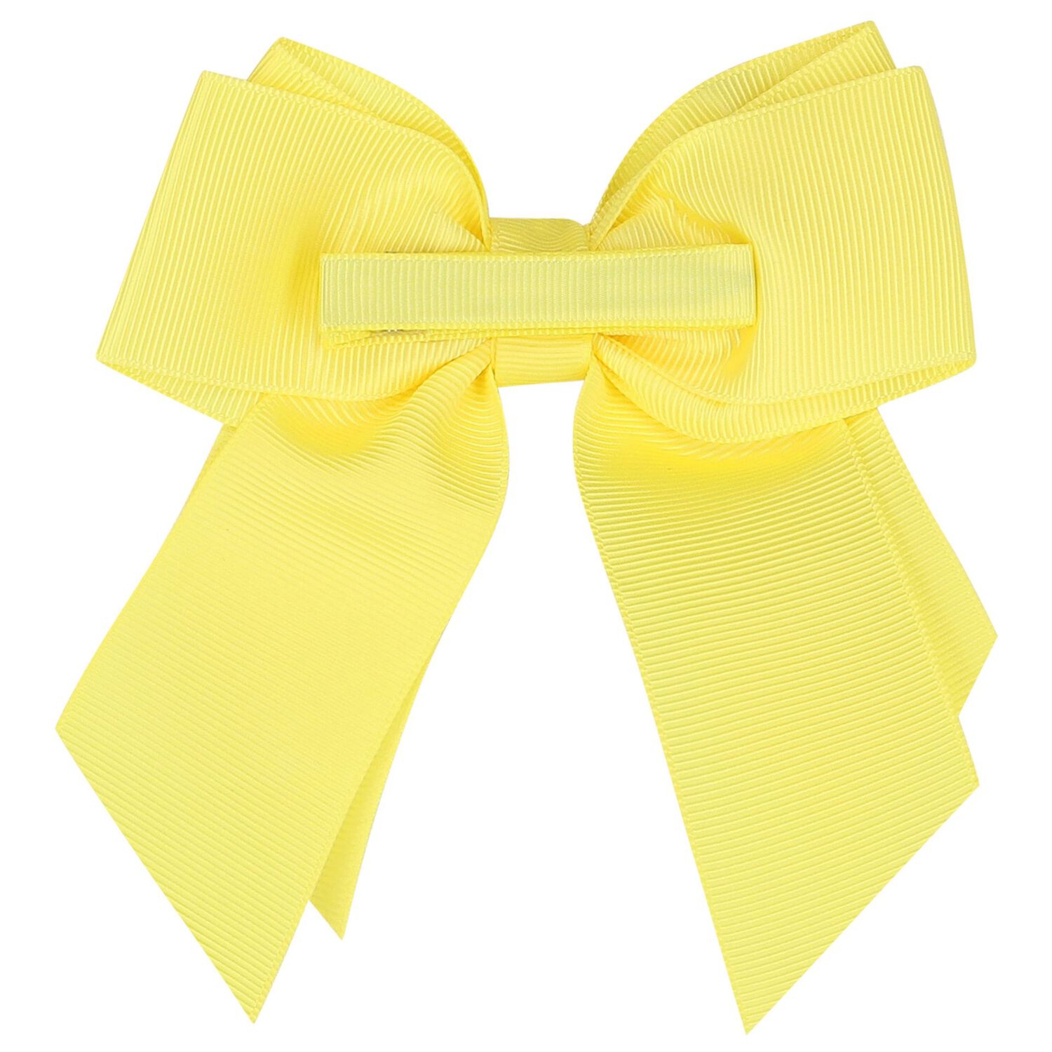 Girls Yellow Bow Hairclip, 2, hi-res image number null