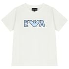 Boys Ivory Logo T-Shirt, 1, hi-res