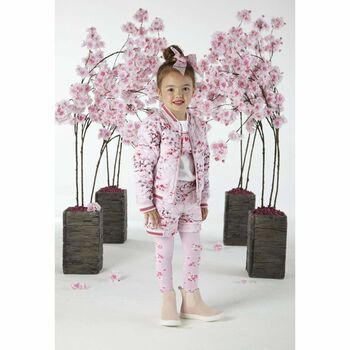 Girls Pink Floral Jacket