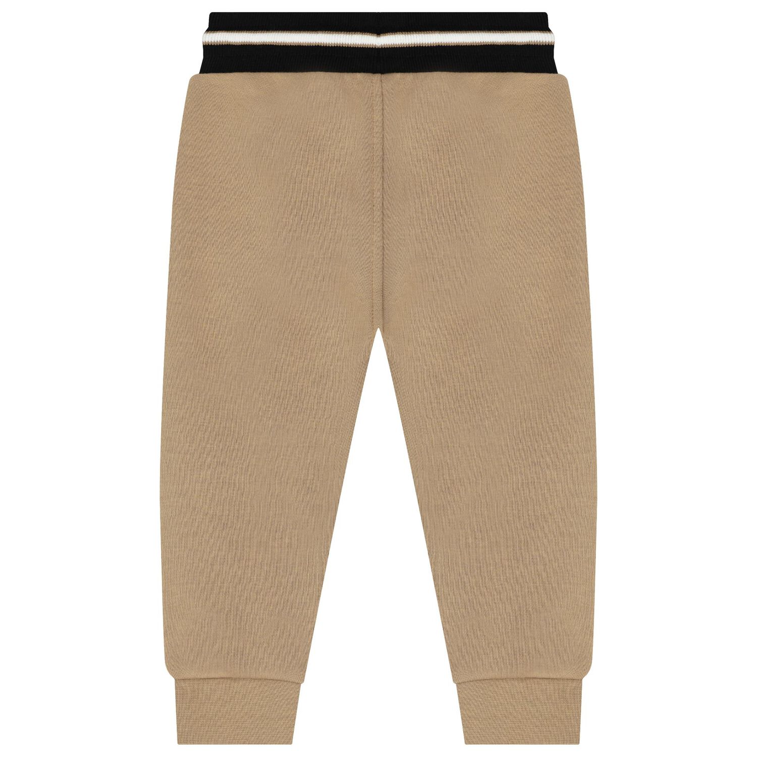 Younger Boys Beige Logo Joggers, 2, hi-res