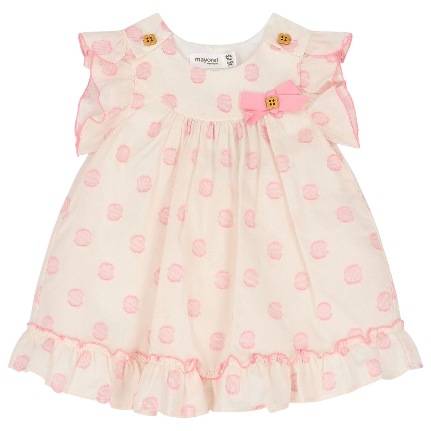 Baby Girls Ivory & Pink Dress Set, 1, hi-res