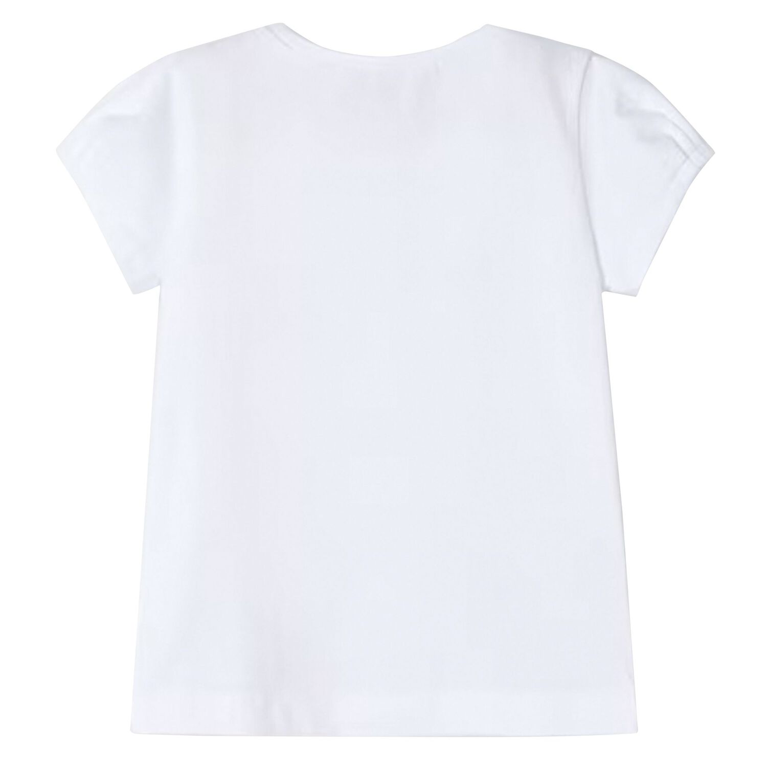 Girls White T-Shirt, 2, hi-res