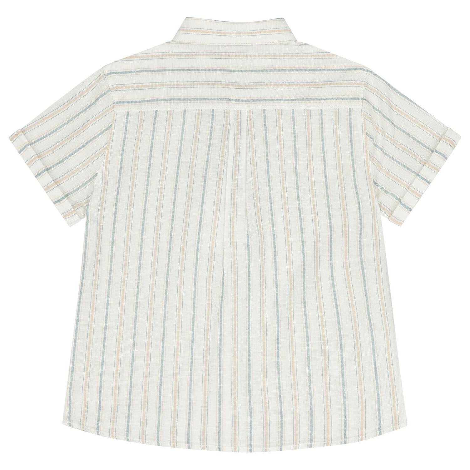 Boys Ivory & Beige Striped Shorts Set, 2, hi-res