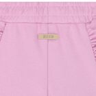 Girls Pink Logo Ruffled Shorts, 2, hi-res