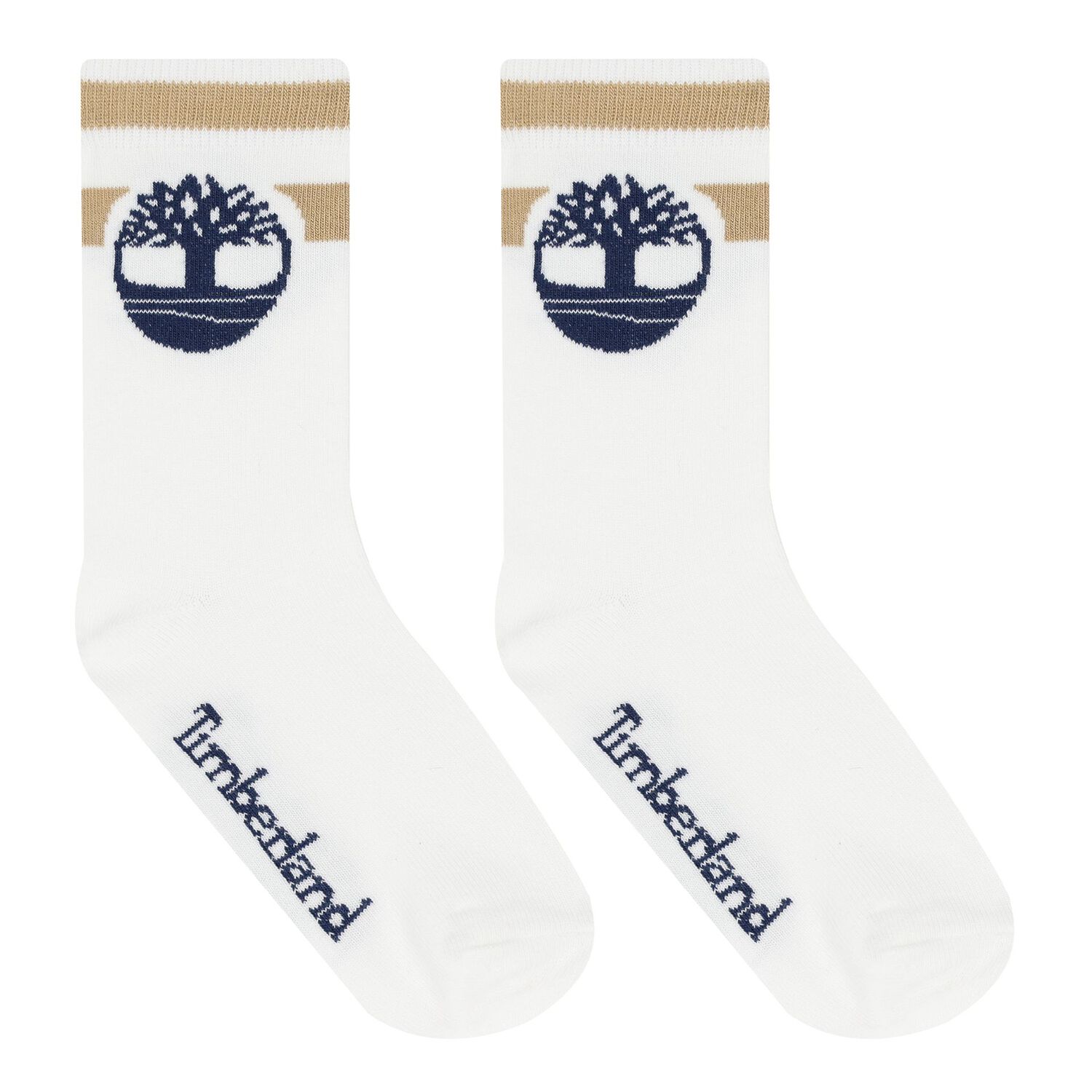 Baby Boys White Logo Socks ( 3 Pack ), 1, hi-res