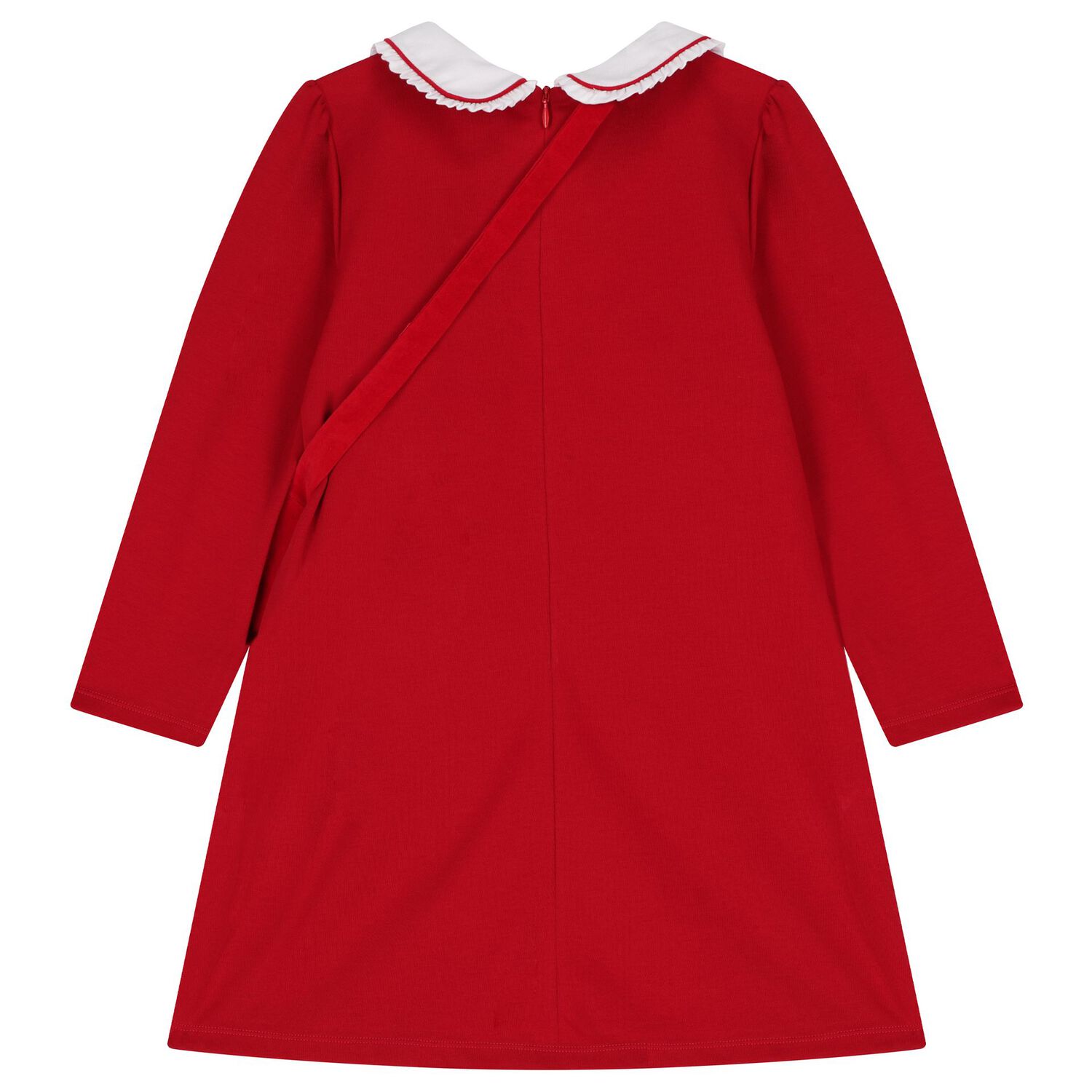 Girls Red Dress Set, 3, hi-res