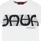 Boys White Logo T-Shirt, 1, hi-res