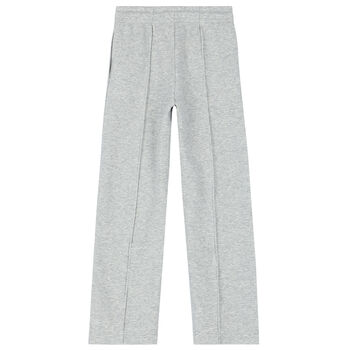 Girls Grey Logo Joggers