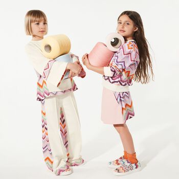 Girls Multi-Coloured Zig Zag Sweatshirt