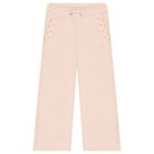 Girls Pink Logo Flower Joggers, 1, hi-res