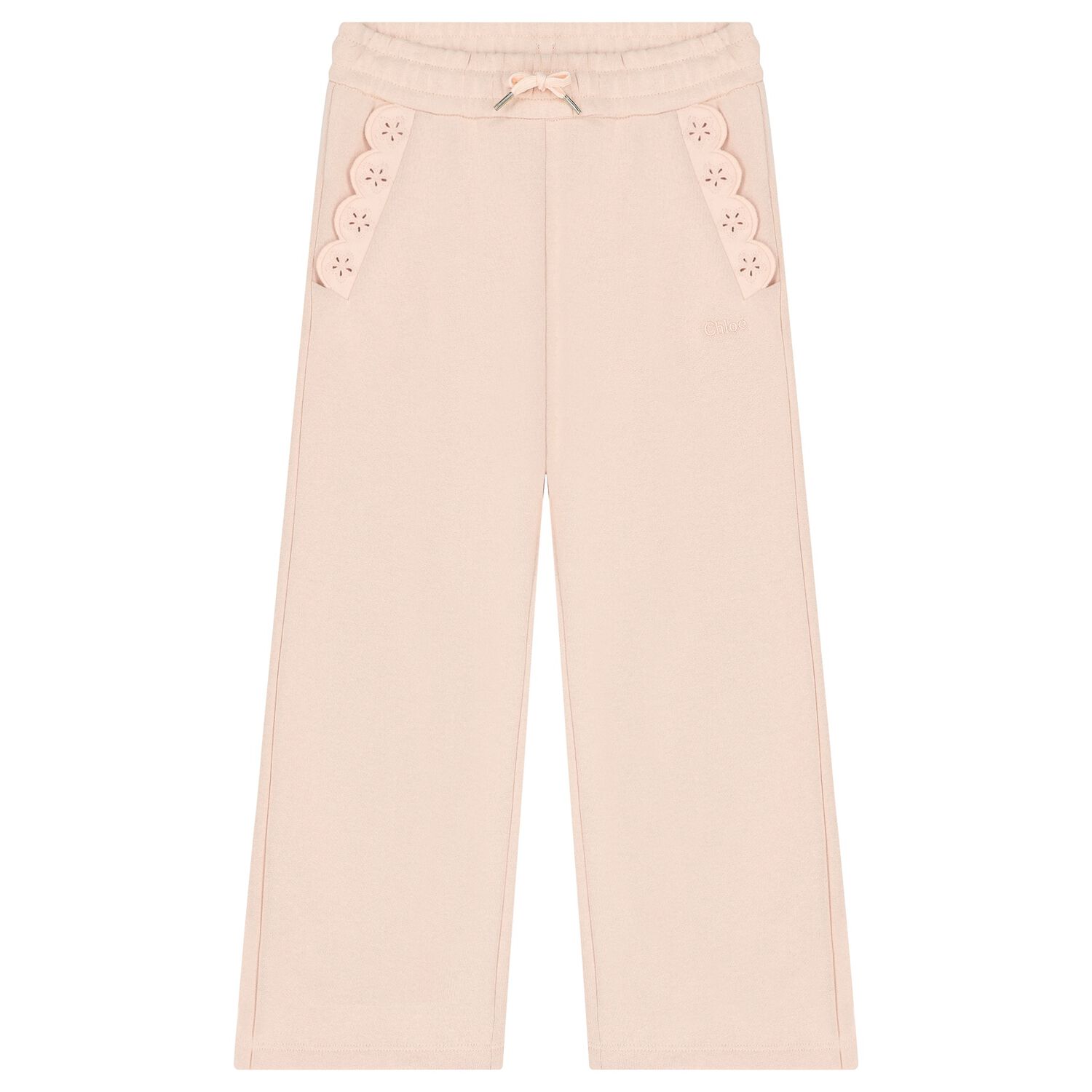 Girls Pink Logo Flower Joggers, 1, hi-res image number null