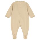 Beige Teddy Bear Logo Babygrow Gift Set, 2, hi-res