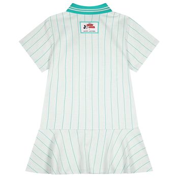 Girls Grey & Green Striped Disney Polo Dress
