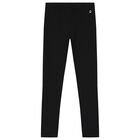 Girls Black Logo Leggings, 1, hi-res