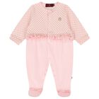 Baby Girls Pink Logo Babygrow, 2, hi-res