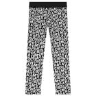 Girls Black & White Logo Leggings, 1, hi-res
