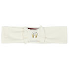Baby Girls Ivory Logo Headband, 1, hi-res