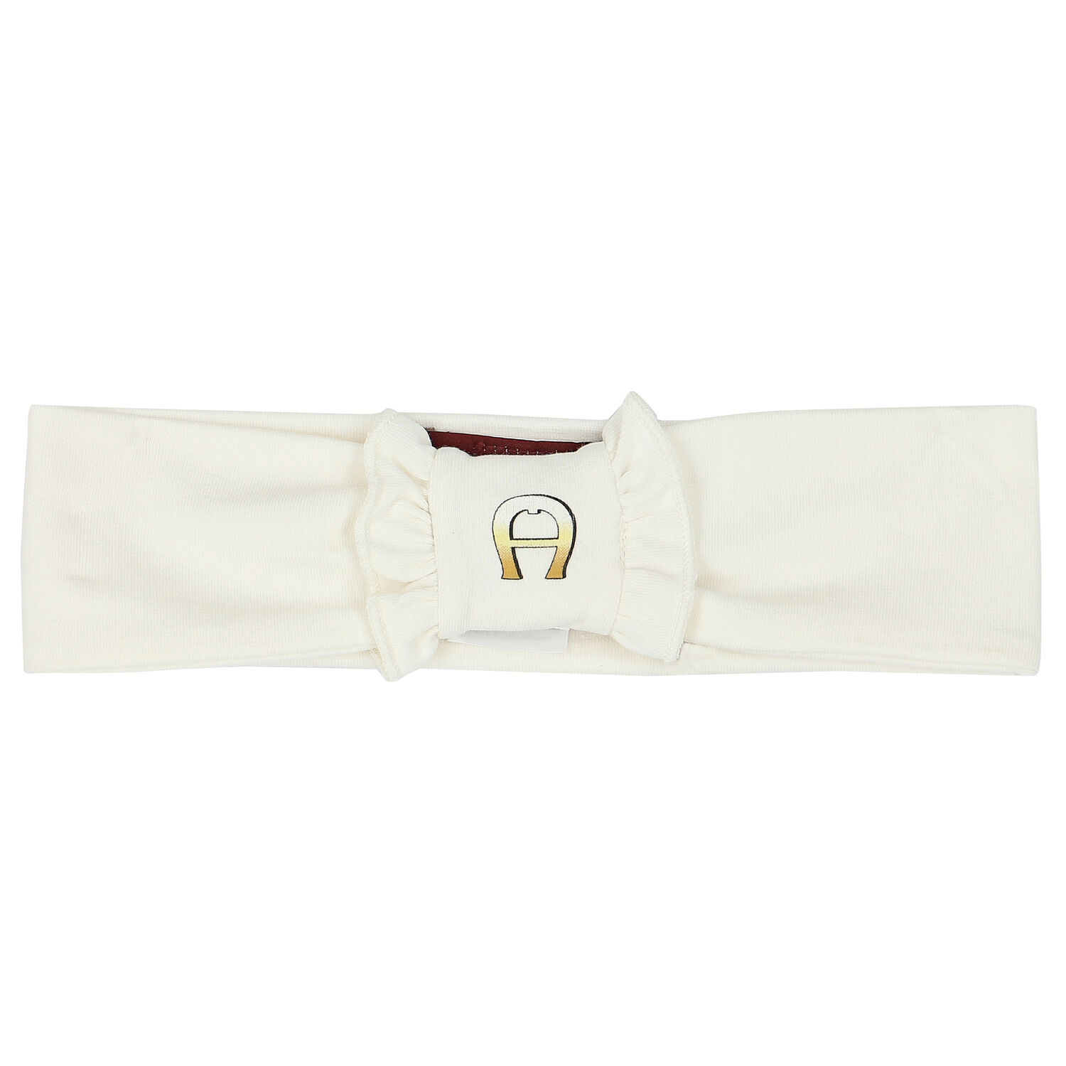 Baby Girls Ivory Logo Headband, 1, hi-res