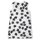 Girls White & Black Flower Dress, 1, hi-res