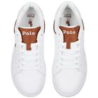 Boys White Logo Trainers, 1, hi-res