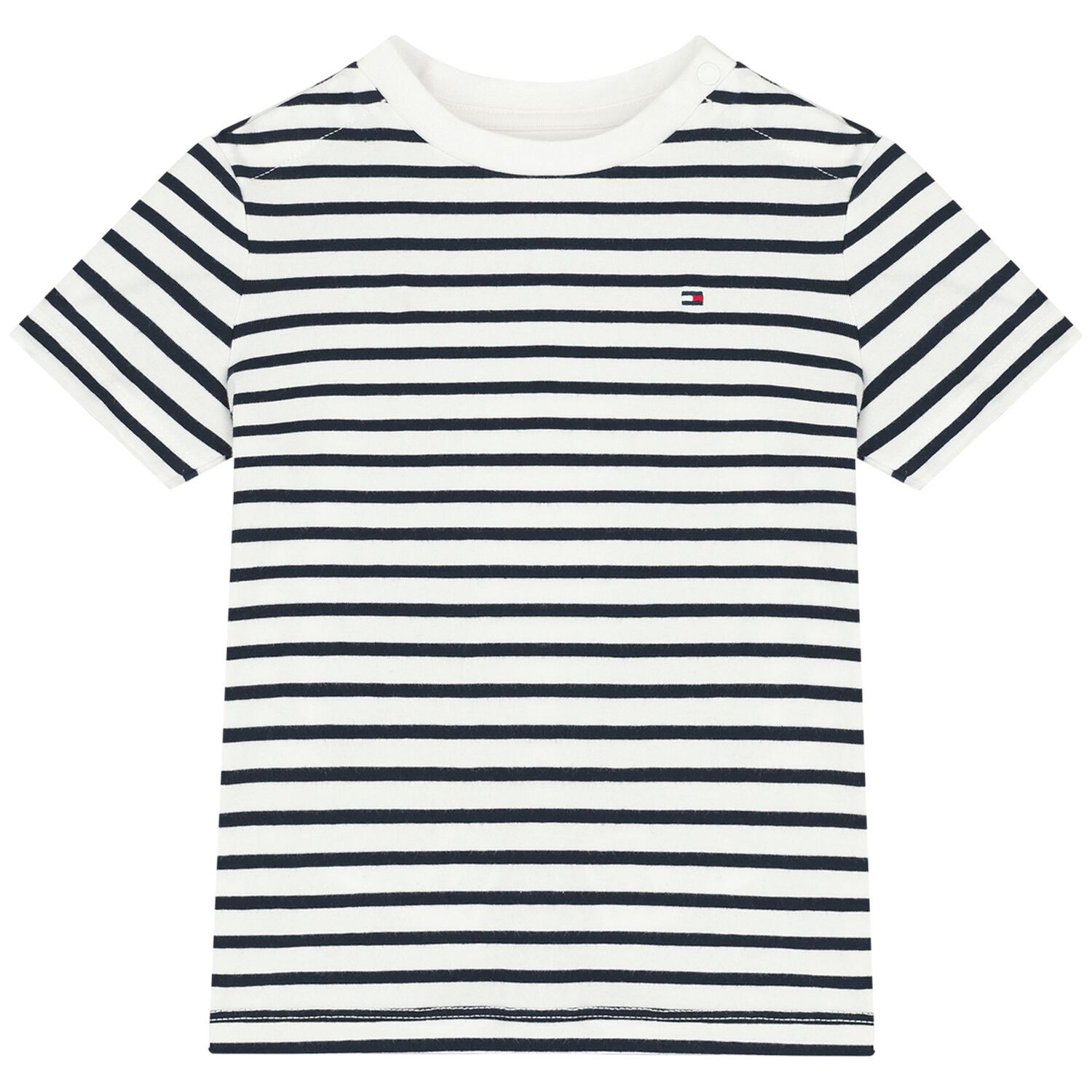 Baby Boys White & Navy Blue Striped Shorts Set, 1, hi-res