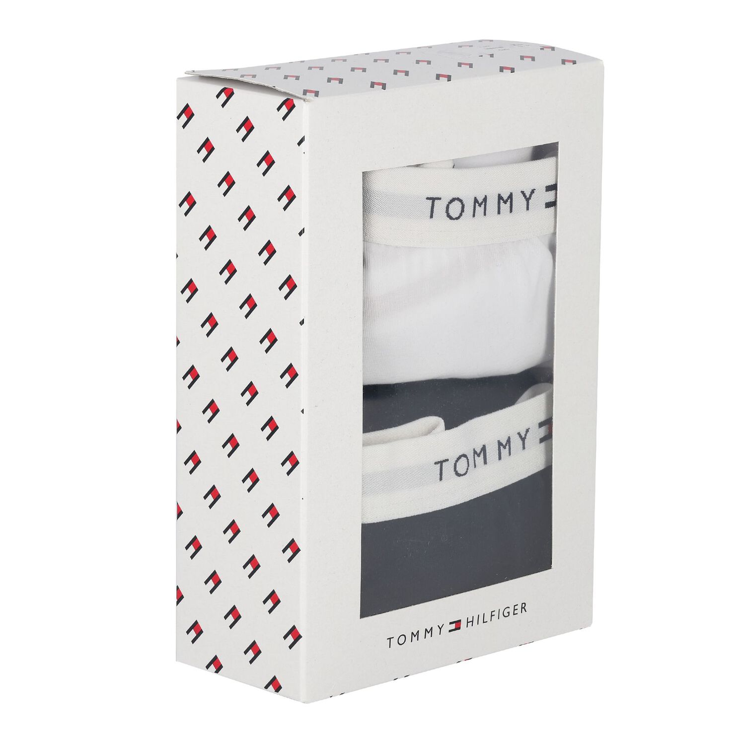 Girls White & Navy Blue Cotton Leggings ( 2-Pack ), 1, hi-res image number null