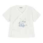 Baby Boys White & Blue Tiger Shorts Set, 1, hi-res
