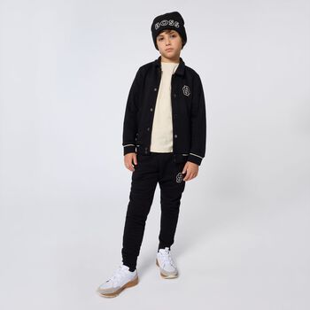 Boys Black Logo Jacket