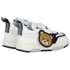 White Teddy Bear Logo Trainers, 1, hi-res