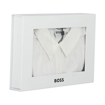 Baby Girls White Logo Dress Set
