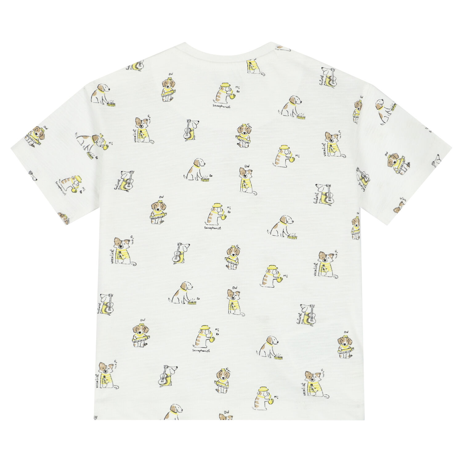 Younger Boys White Dogs T-Shirt, 1, hi-res