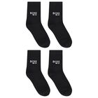 Boys Black Logo Socks ( 2-Pack ), 1, hi-res
